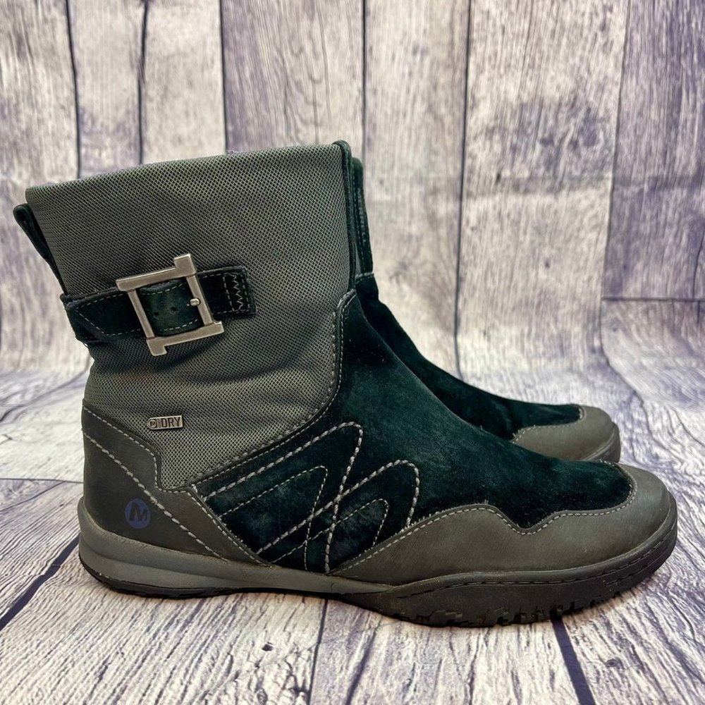 Merrell Women's Waterproof Black and Gray Ankle Boots